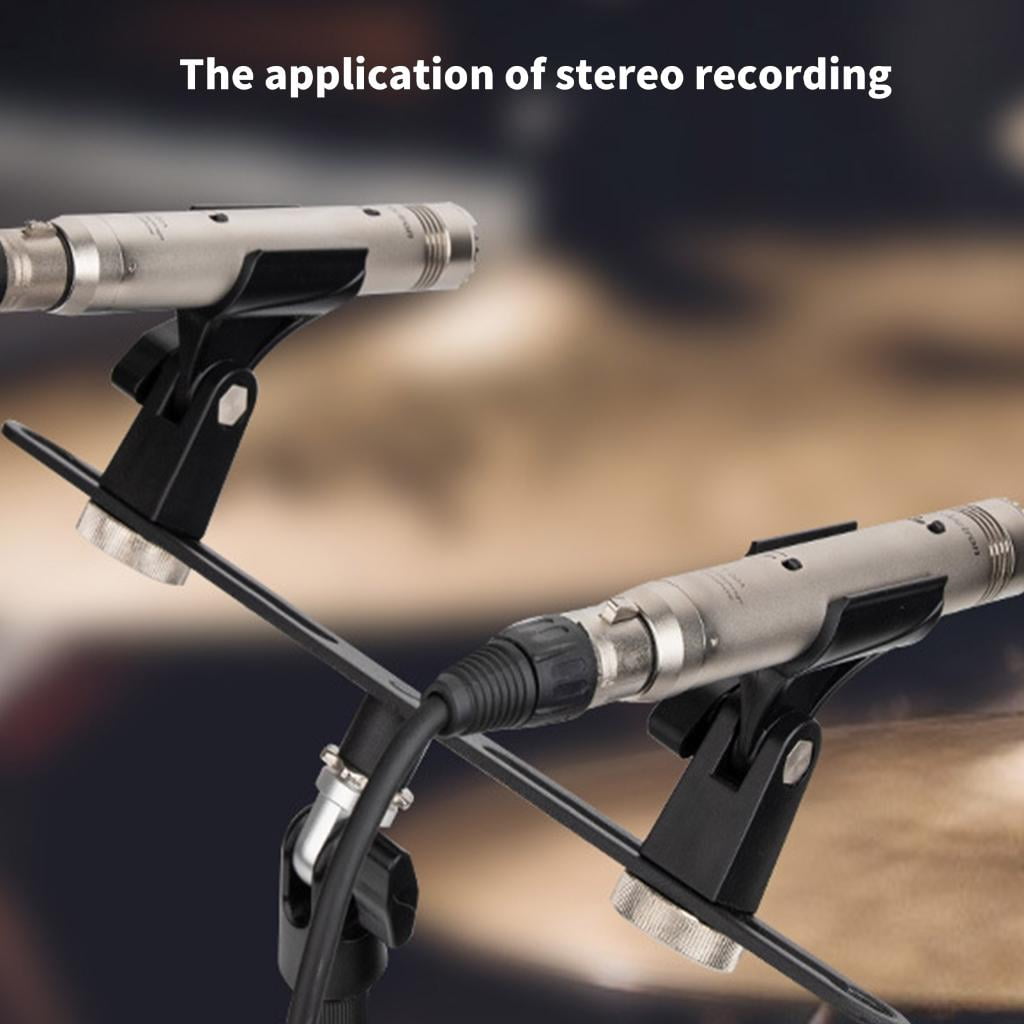 Ywmsfl Aluminum Double Mic Stand Stereo Mounting Bar With Quick Assembly for Most Microphones For Professional Audios Recording