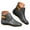 Grey, variant on Leozcaa Women's Ankle Boots Flat Booties Ruched Casual Short Boots with Hook Loop Closure Walking Boots