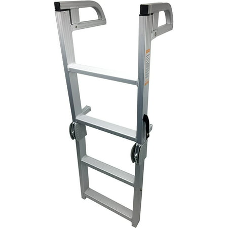 Pactrade Marine Pontoon Boat Folding Boarding 4-Step Ladder Aluminum, 4 steps spaced 10 apart. By Visit the Pactrade Marine Store