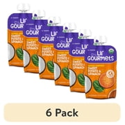 (6 pack) Lil’ Gourmets Refrigerated Stage 2 Baby Food, Indian-Inspired Sweet Potato & Spinach, 3.5 oz Pouch
