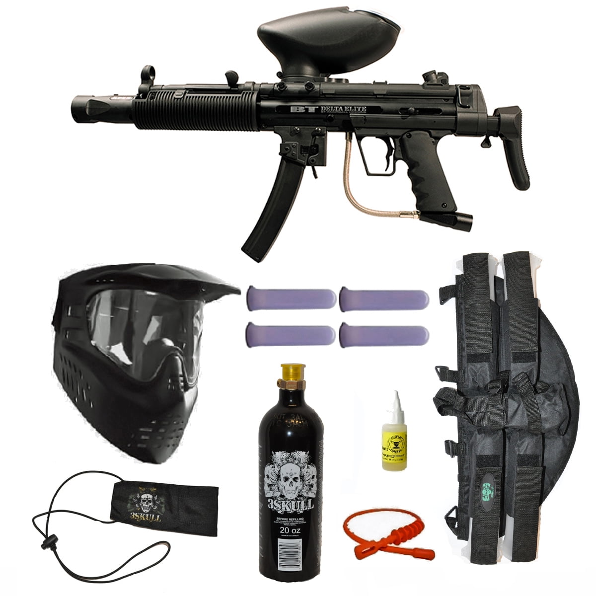 Empire BT Delta Elite EGrip Paintball Marker Gun 3Skull 4+1 BC Mega