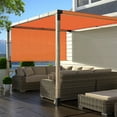 thumbnail image 5 of 6'x16' Orange Outdoor Sun Shade Panel Universal Pergola Replacement Cover Canopy with Grommets Weight Rods Sun Block Cover, 5 of 5