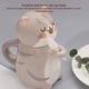 thumbnail image 4 of Inteprter Taza de desayuno de dibujos animados con tapa y cuchara, tazas de café y té de estilo japonés, contenedor bonito, taza de sopa, utensilios de Juegos de servir café y té Color café Inteprter HA081618-02, 4 of 6