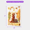 thumbnail image 5 of Welcome Fall Vizsla Enjoys School Time Autumn Fall Leaves 5x7in Folded Greeting Card Vizslas Dog Lover Gifts Idea Single Note Card with Envelope - 02013, 5 of 5