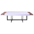 thumbnail image 3 of Furniture of America Vasket Contemporary Metal 2-Drawer Coffee Table in White, 3 of 10