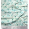 thumbnail image 1 of Soimoi Blue Cotton Duck Fabric Flower Watercolor Print Sewing Fabric BTY 44 Inch Wide, 1 of 3
