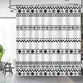 thumbnail image 4 of Shower Curtains Black White Pattern Striped Modern Bohemian Chic Tribal Shower Curtain Set with 12 Hooks for Bathroom Decor Accessories Bathtub Curtain, 72"x72", 4 of 6