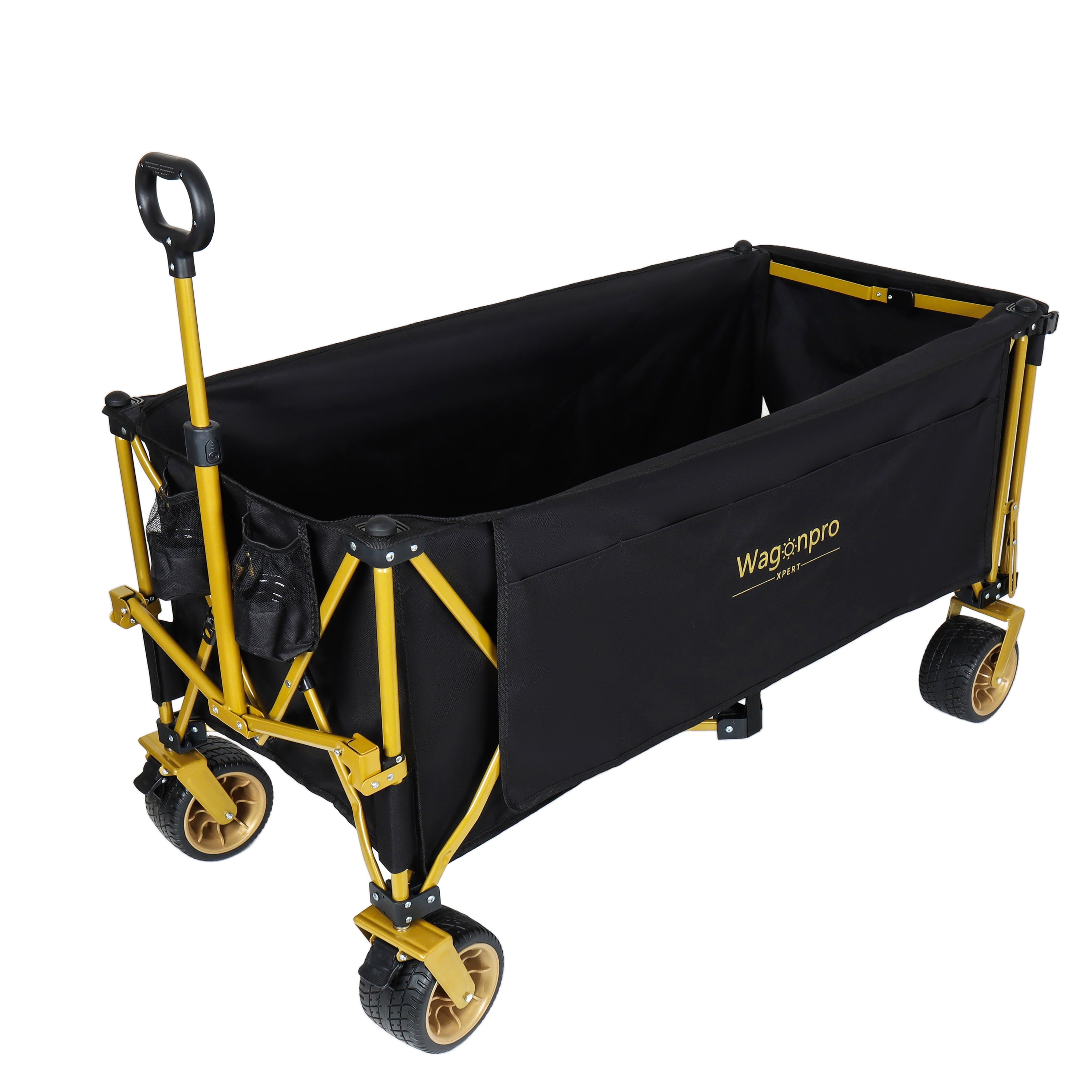 67.5in Extra Long Heavy Duty Beach Wagon with Opened Tailgate, 480lbs Capacity Utility Cart with 7" All-Terrain Wheels, Patented Ultra-Stable Frame, No Assembly Needed, Black
