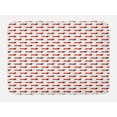 thumbnail image 1 of Dachshund Bath Mat, Simplistic Repeating Pattern with Bicolour Abstract Dogs, Plush Bathroom Decor Mat with Non Slip Backing, 29.5" X 17.5", Vermilion Charcoal Grey, by Ambesonne, 1 of 2
