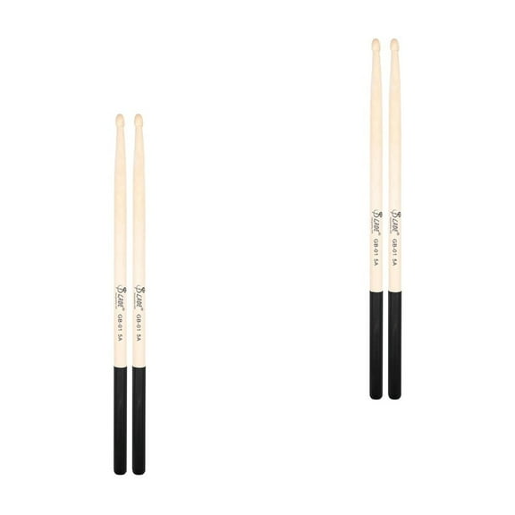 2 Pairs Black Drum Sticks Non-slip Drumsticks Sturdy Lightweight