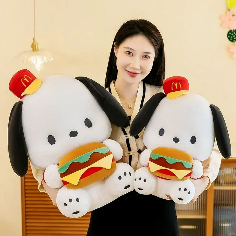 Sanrio Pochacco Series Hamburger Pochacco Plush 52cm Pillow Dolls
