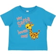 thumbnail image 3 of Inktastic My Safta Loves Me- Cute Giraffe Boys or Girls Toddler T-Shirt, 3 of 5