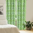 thumbnail image 2 of Ambesonne Green Curtains, Doodle Style Alien Frogs, Pair of 28"x63", Green, 2 of 5