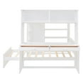 thumbnail image 5 of Full Size Solid Wood High Loft Bed with a Twin Size Stand-alone Bed, Shelves, Desk and Wardrobe, Thickened Wooden Higher Quality Loft Bed with Storage, 5 of 9