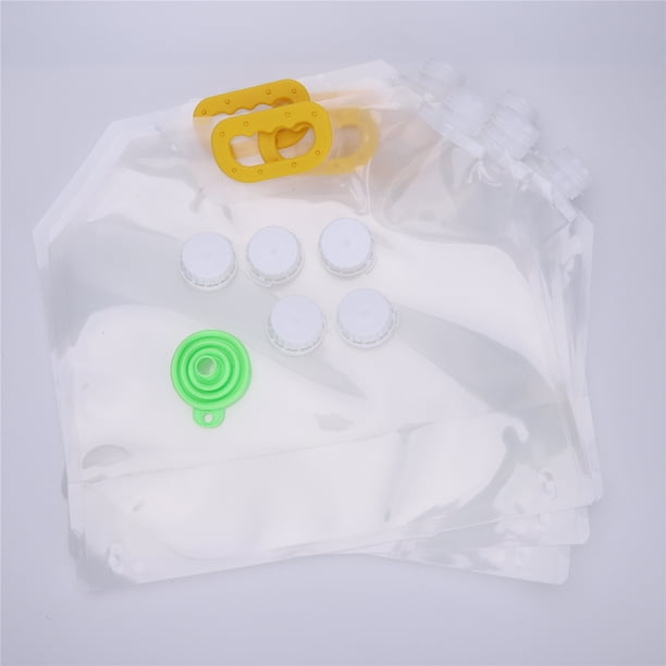 Bolsa De Almacenamiento De Granos Bolsa de almacenamiento transparente con embudo para sellar granos misceláneos (10 kg) Hugtrwg Libre de BPA