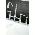 thumbnail image 4 of Kingston Brass KS1271TALBS Tudor Bridge Kitchen Faucet with Brass Sprayer, Polished Chrome, 4 of 5