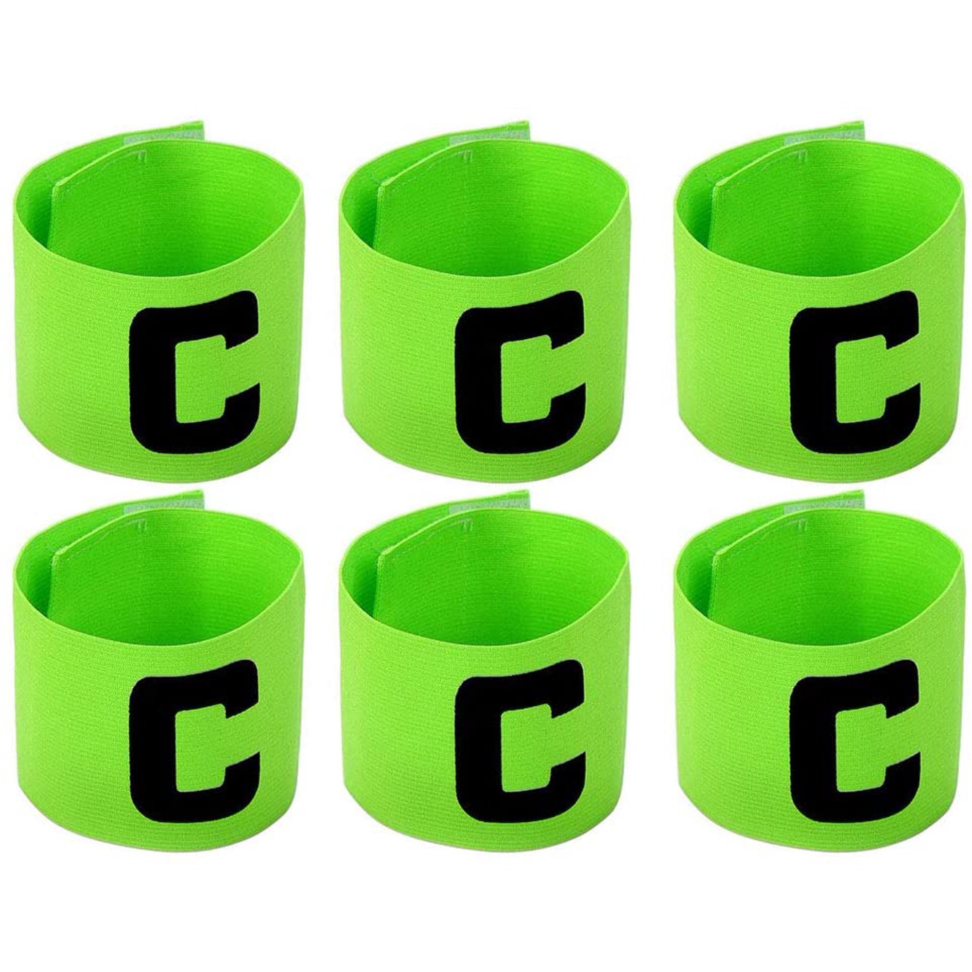 Brassards De Capitaine Football - Lot De 6 Couleurs - Élastique Et Réglable - Pour Sports Collectifs