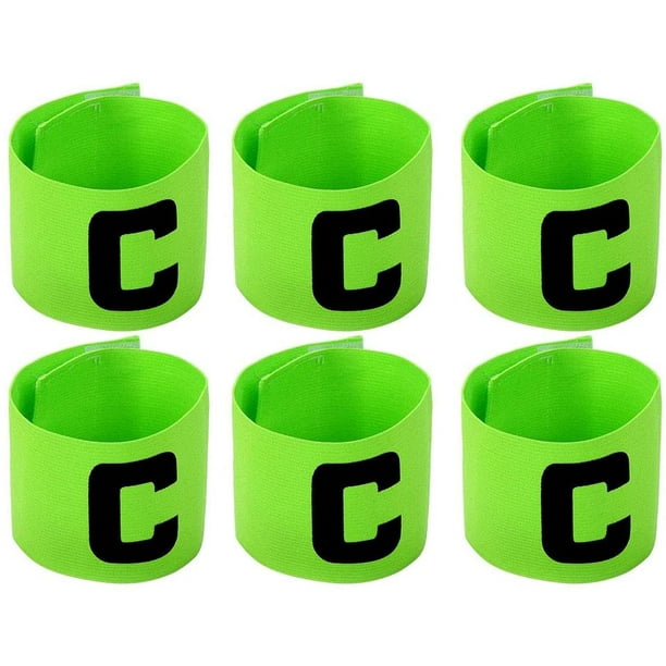 6 uds brazaletes elásticos de capitán de fútbol bandas ajustables de jugador de baloncesto de fútbol para adultos adolescentes Ormromra CZYD-ST97-3