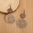 thumbnail image 5 of Xiao Hua Pendientes colgantes de estilo retro, nuevos y únicos, para mujer, estilo étnico bohemio vintage (rosa claro), 5 of 5