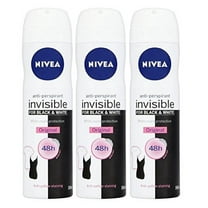 Nivea for Women Anti Perpirant Spray Invisible for Black & White 48h 150 Ml (Pack of 3)