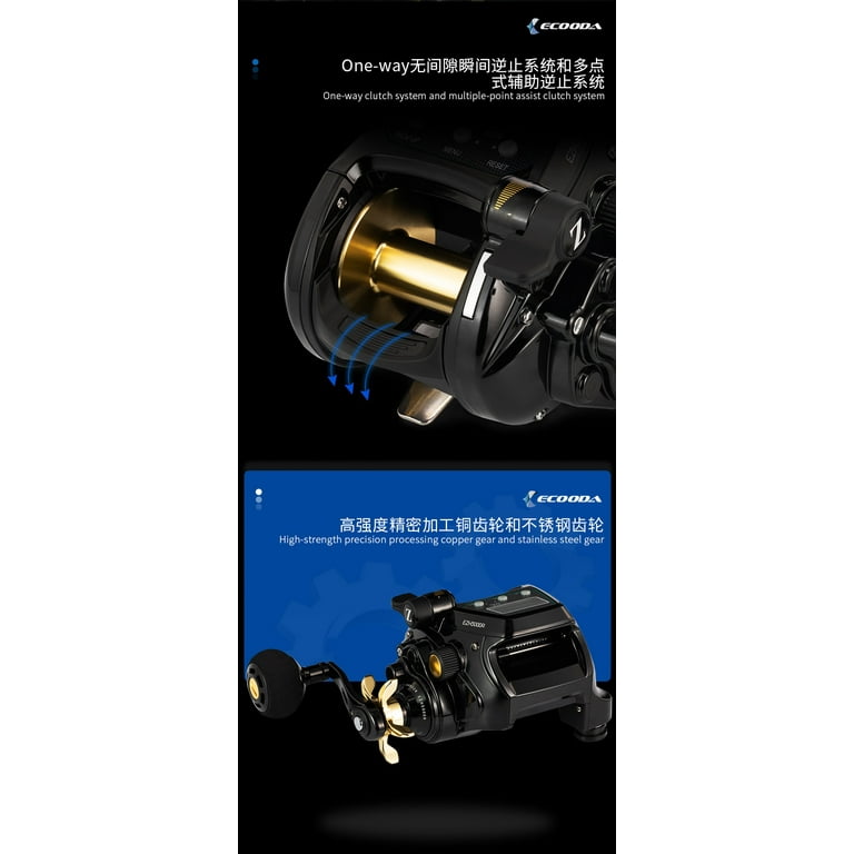 ecooda fishing reels Hornet Series Premium Heavy Duty Spinning Reel Waterproof  BIG FISH Ecooda Black Hawk 2 -