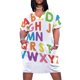 thumbnail image 1 of ¡Camiseta gráfica con el alfabeto "Te amo" perfecta para niños de jardín de infantes, preescolares y maestros! Vestido largo con bolsillos sueltos, 1 of 6
