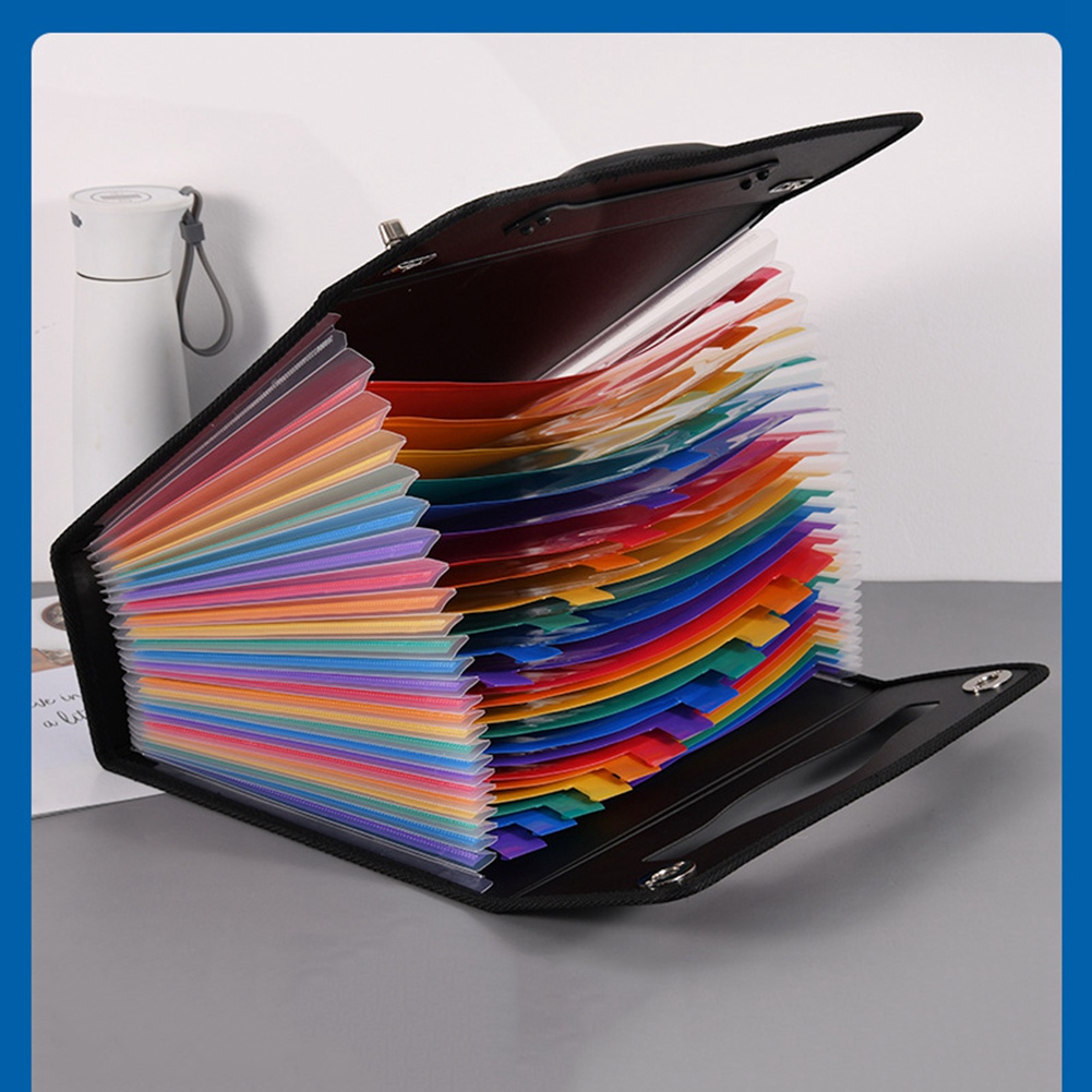 24 Pockets Expanding File Folder Accordian File Organizer for Office