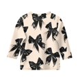 thumbnail image 3 of Grblisyd Girls Casual 3/4 Sleeve T Shirts Kids Floral Print Crewneck Tops Fashion Tees, 3 of 4