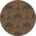 thumbnail image 1 of Ahgly Tapis Rond Lavable en Machine Intérieur Transitionnel Brun Cuivré, 5 Pieds Rond, 1 of 7