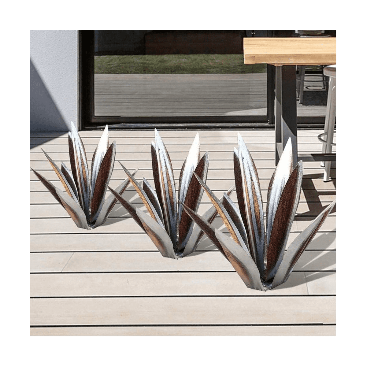 Rustic Sculpture, DIY Metal Agave Plant,Rustic Hand Painted Metal Agave,Garden Yard Art Decoration 65CM