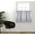 thumbnail image 2 of Aiking Home Collection Indoor Polyester Semi-Sheer Rod Pocket Curtain Pair Gray 0.5" x 24" Set of 2, 2 of 4