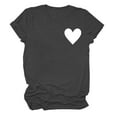 thumbnail image 7 of LIBRCLO Womens Tops Short Sleeve Valentines Graphic Tees Casual Holiday Crewneck T Shirts, 7 of 7