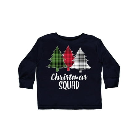 

Inktastic Christmas Squad with Plaid Trees Gift Toddler Boy or Toddler Girl Long Sleeve T-Shirt