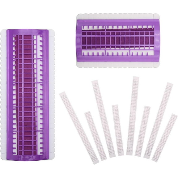 2 Sets 34 50 Positions Floss Organizer Embroidery Shelf Thread Organizer for Stitch Embroidery Thread Craft DIY Sewing Storage with 8Pcs Replaceable Label Stickers Blue Violet colorful