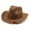 Coffee, variant on PMVFHDE Women Men Summer Western Cowboy Hat Shapeable Straw Hat Hollowed Out Sun Hat For Beach And Performance Khaki
