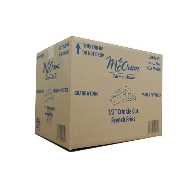 McCrum 1/2" Long Crinkle Cut French Fries 30 lbs.
