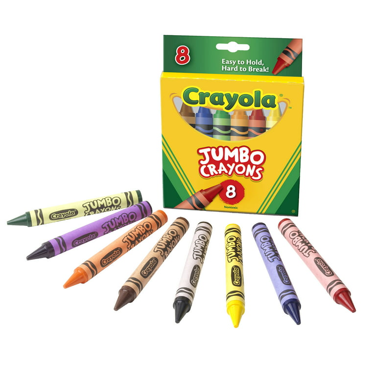 Great Choice Products 30 Pack Crayons Bulk,8 Colors Bulk Crayons,Jumbo  Crayons For Kids,Easy To Hold Large Crayons,Crayons Party Favors For Kids