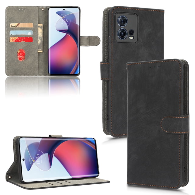 Case for Motorola Edge 30 Fusion 5G RFID Blocking Flip Cover Magnetic Wallet Compatible with Motorola Edge 30 Fusion 5G Case