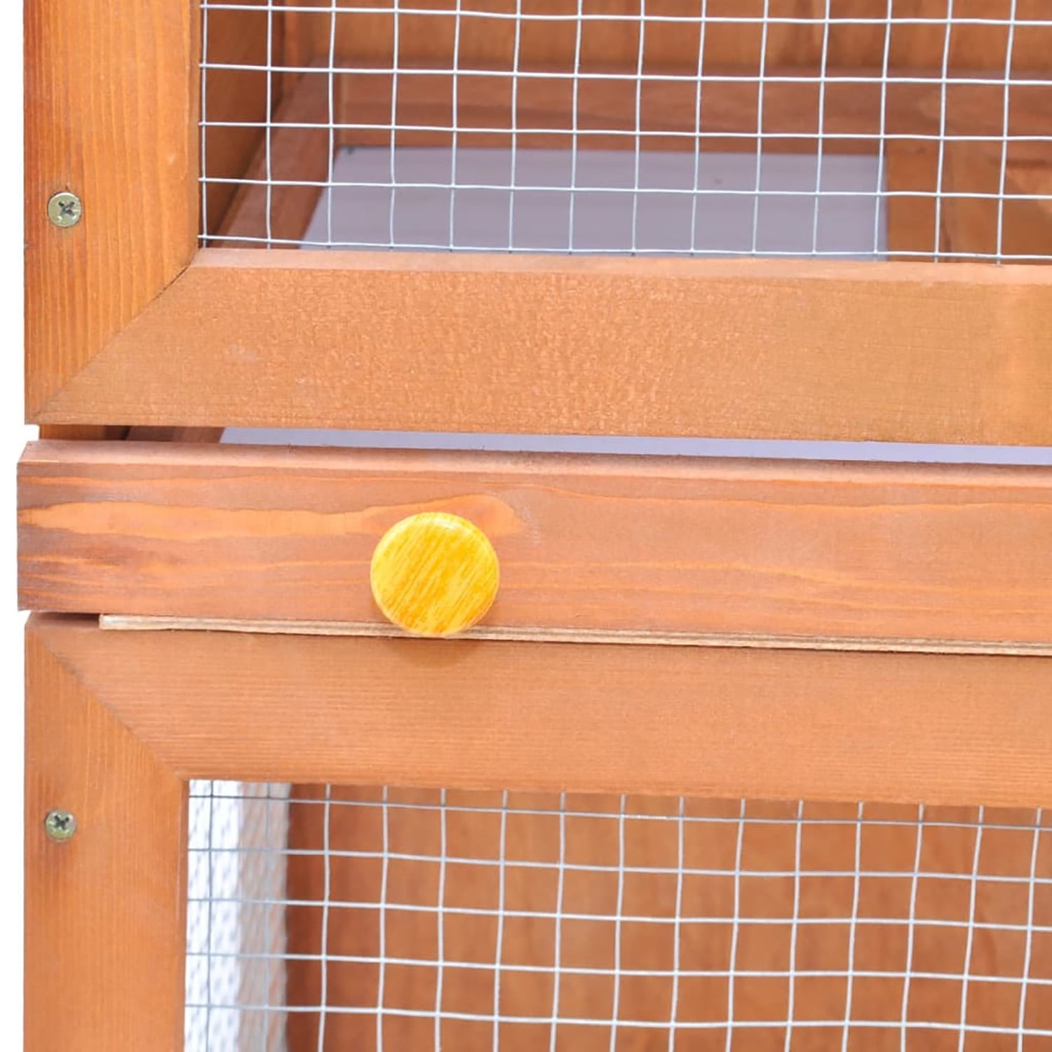 Pefilos 35" Wooden Two-Story Bunny Cage, Outdoor Rabbit Hutch with Run, 1 Door Small Animal House Pet Cage, Easy to Clean, Orange Pefilos 35" Wooden Two-Story Bunny Cage, Outdoor Rabbit Hutch with Run, 1 Door Small Animal House Pet Cage, Easy to Clean, Orange
