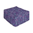thumbnail image 1 of Underwater Rectangle Pouf, Exotic Coral Reef Foliage Deep Sea Plants in Colorful Natural Design, Under Desk Foot Stool for Living Room Office Ottoman with Cover, 25", Purple and Indigo, by Ambesonne, 1 of 4