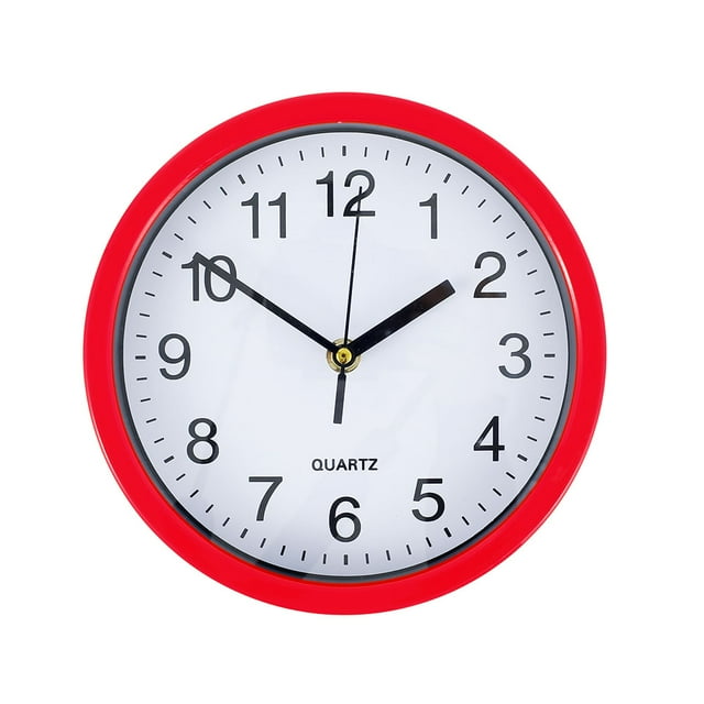 SchSin Silent Wall Clock Silent Round Wall Clock 8 Inch Battery