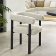 thumbnail image 2 of Dining Side Chair Armchair, Set of 2, Ivory White, Aluminum, Outdoor Patio Balcony Cafe Bistro Garden Hospitality Restaurant, Modern Contemporary, HB37348, 2 of 11