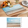 thumbnail image 6 of Ocean Placemats Set of 8 Beach Sand Blue Sky Waves Scenery Summer Horizon Place Mats Indoor Wipeable Table Mats Washable Cloth Dining Table Placemats for Kitchen Holiday Party Home Decor 13x19 Inch, 6 of 9