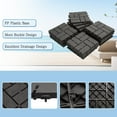 thumbnail image 5 of Domi Plastic Interlocking Deck Tiles, 44 Pieces One Pack, 12"x12" Waterproof Outdoor Flooring All Weather Use Decking Tiles for Shed Floor Porch Poolside Garden Backyard, Dark Gray, 5 of 7