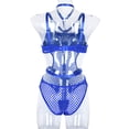 thumbnail image 6 of HUPOM Panties for Women Mid Waist Pull-On Jumpsuit Sleep Jumpsuit on Clearance Blue Size M, 6 of 8