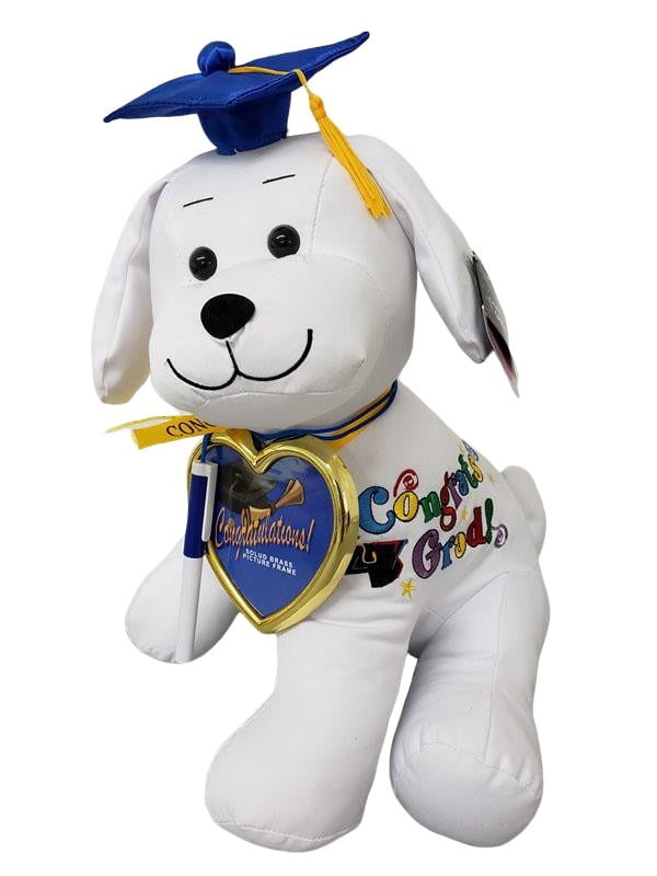 11" Graduation Autograph Dog Toys Grad Students Gift Toys Party w/ Pen 