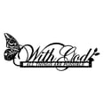 thumbnail image 6 of Black Metal Butterfly Wall Art with Inspirational Quote “All Things Are Possible” – Minimalist Wrought Iron Farmhouse & Modern Decor for Living Room, Bedroom, Bathroom, Office – 13.8"x5.1", 6 of 6