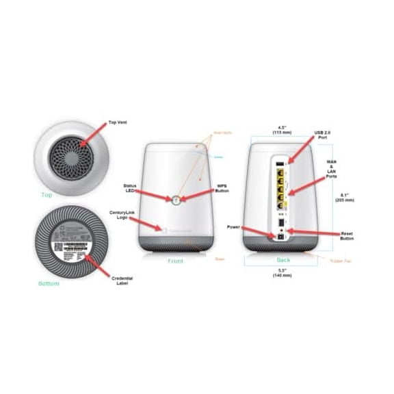 C4000BG CenturyLink Bonded Line Wi Fi DSL Router