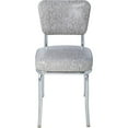 thumbnail image 2 of Diner Chair - Vinyl Seat, Chrome Frame - Fully Assembled Bistro Kitchen Chair, 2 of 6