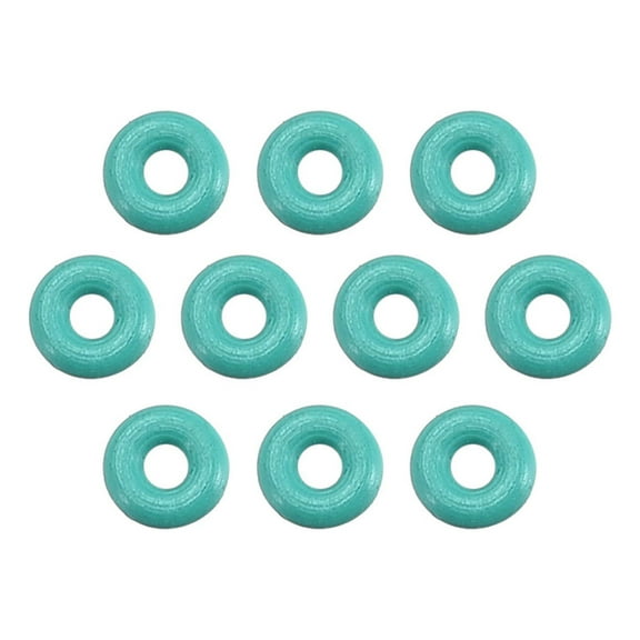 Fluorine Rubber O Rings, 3mm OD, 1mm Inner Diameter, 1mm Width, Seal Gasket Green 10 Pcs